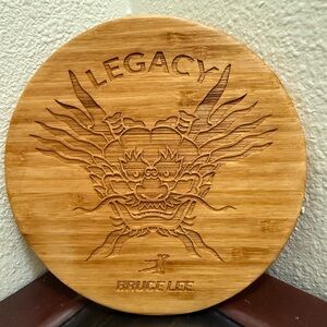 Legacy Bamboo Dragon Wall Plaque in Natural Wood Tones